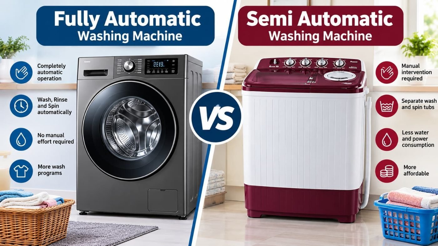 Fully Automatic vs Semi Automatic Washing Machine: Which Is Better?